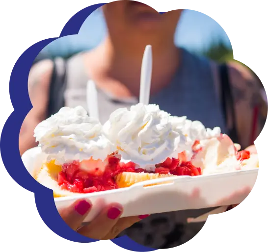 People ordering food at a SummerFEST vendor