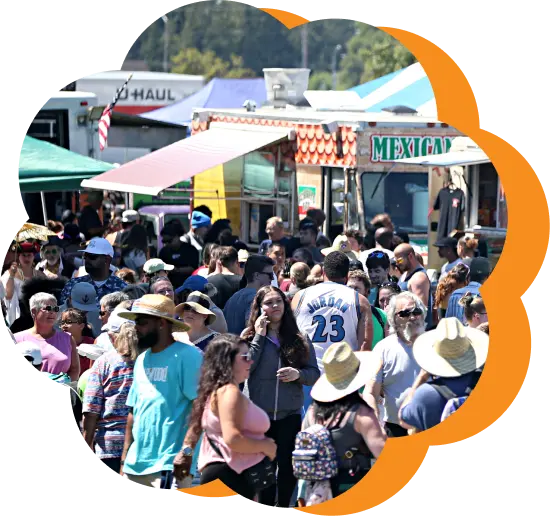 SummerFEST crowd and food vendor area